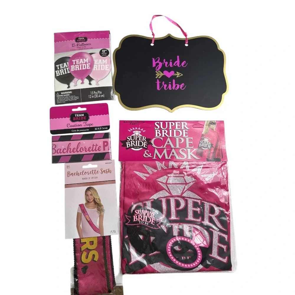 BRIDE TRIBE BUNDLE Party Supplies Set - Pink and Black
